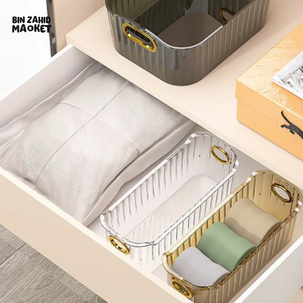 LUXURY COSMETICS ORGANIZER BOX – DUST-PROOF DRAWER STORAGE FOR MAKEUP COTTON PADS & JEWELRY