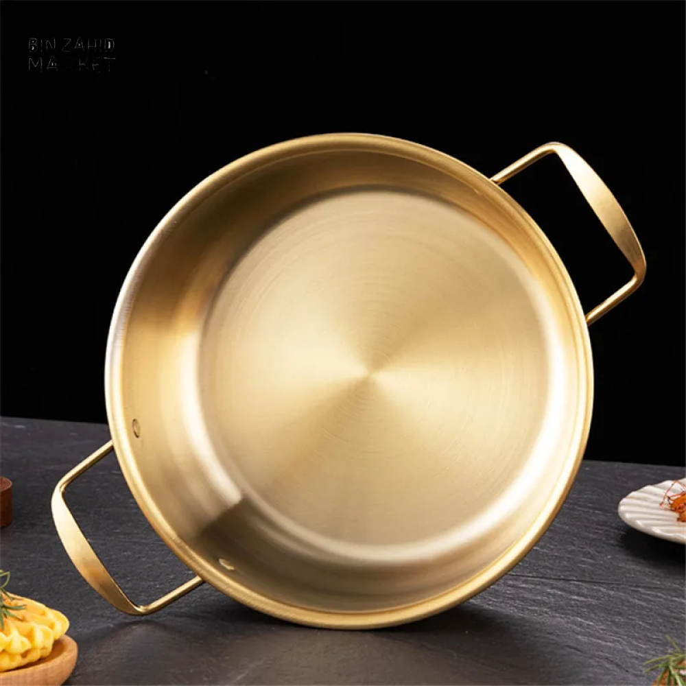 STAINLESS STEEL INSTANT NOODLE POT WITH LID NON-STICK SOUP SAUCEPAN COOKWARE
