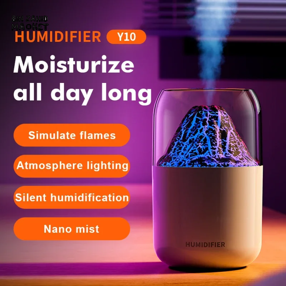 SIMULATED VOLCANO HUMIDIFIER – USB MINI DESKTOP AIR PURIFIER & AROMATHERAPY SPRAY