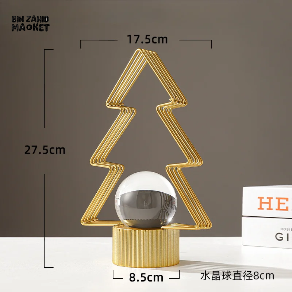 NORDIC CRYSTAL BALL METAL ART DECORATION - TREE