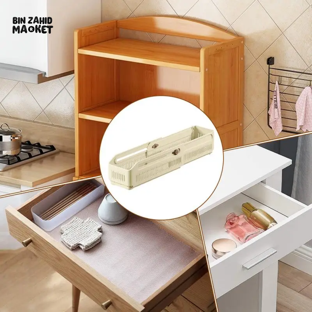 STACKABLE PULL-OUT ORGANIZER SNACK STORAGE FOR PANTRY KITCHEN BEDROOM
