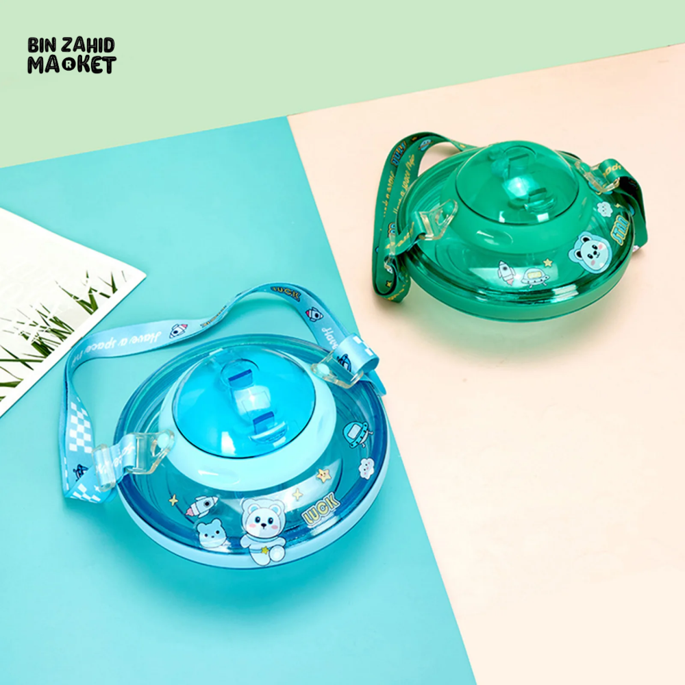 UFO SHAPE CUTE WATER BOTTLE 550ML KIDS SIPPY CUP