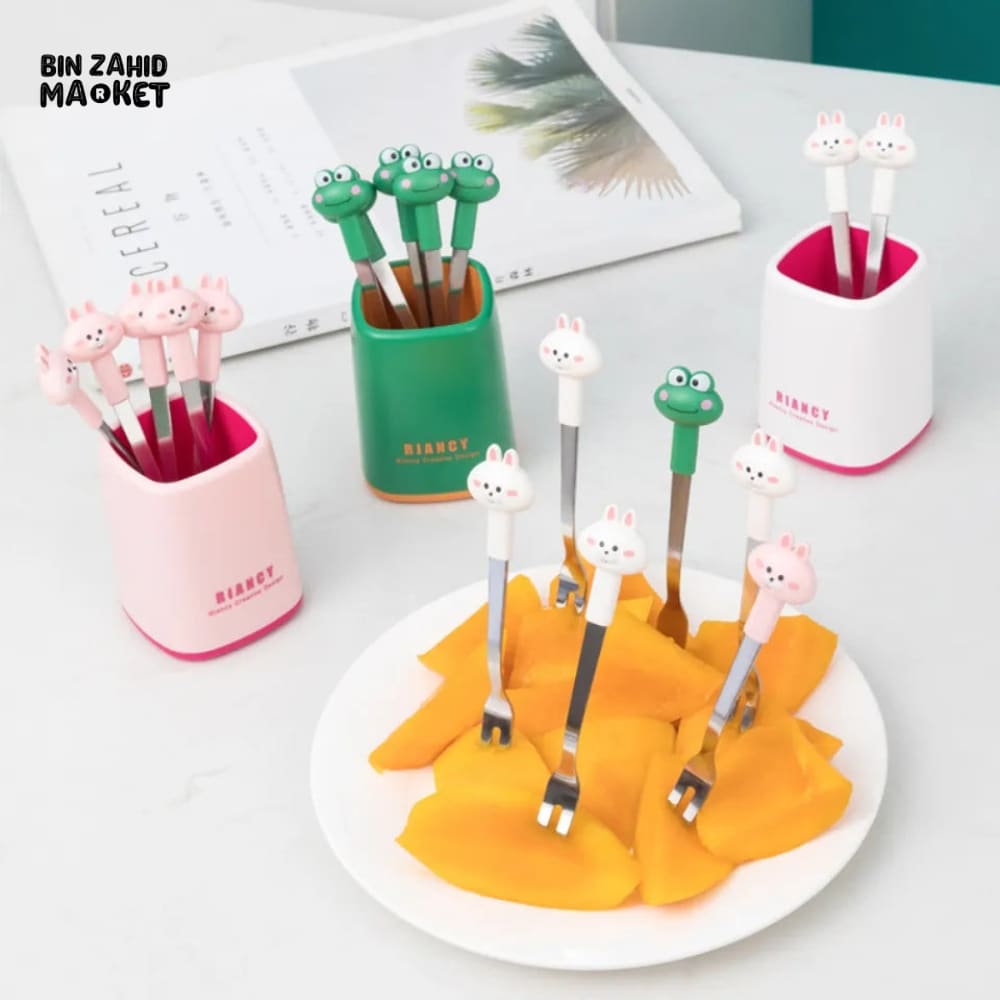 6IN1 CARTOON FRUITS FORK SET