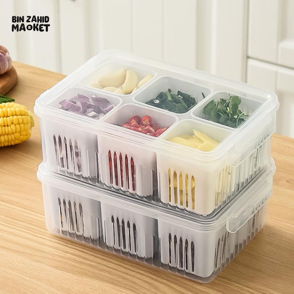 6X PORTIONS REFRIGERATOR STORAGE BOX