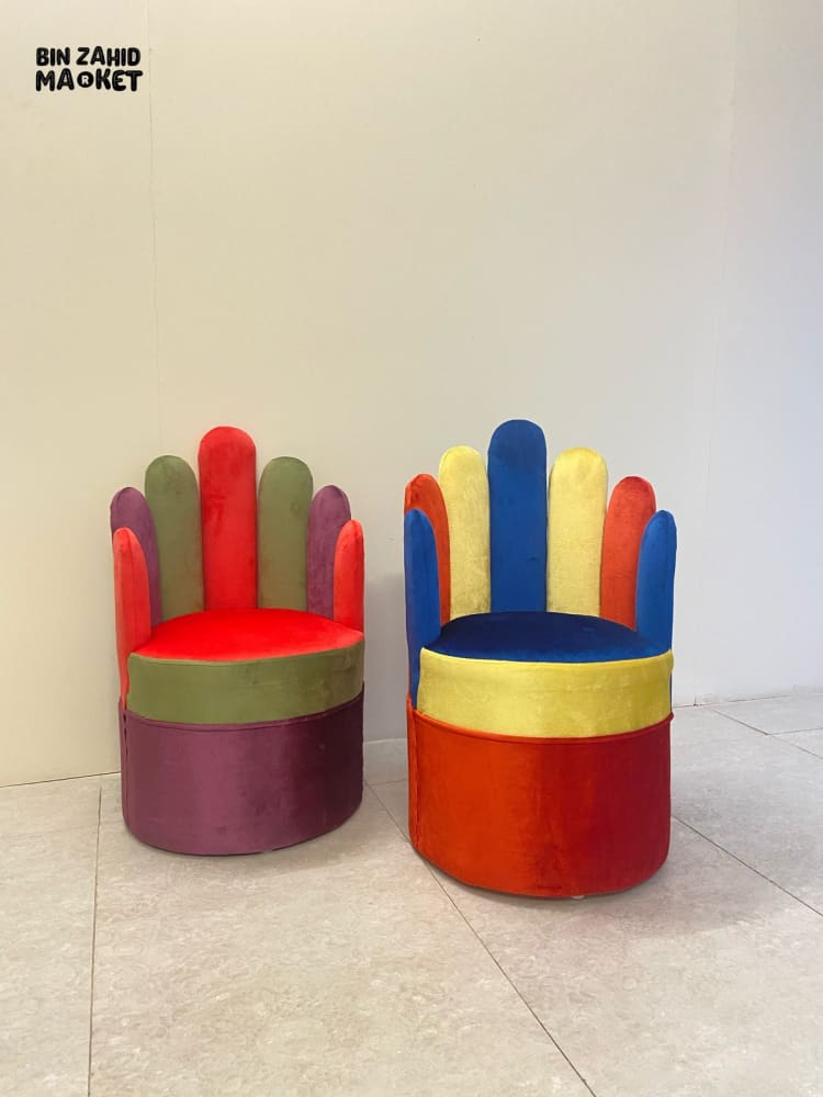 COLORFUL FINGER SOFA CHAIR STOOL FUN & COMFY SEAT FOR KIDS & ADULTS - PURPLE