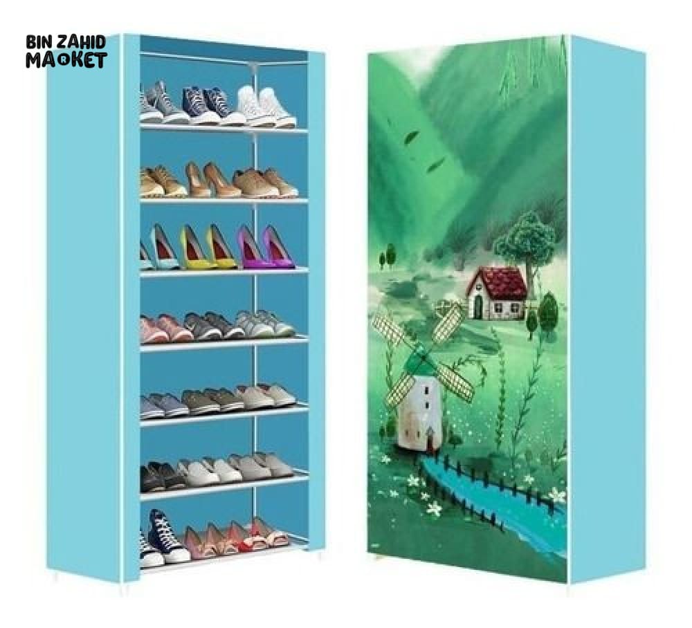 7X LAYERS PRINTED SHOE RACK