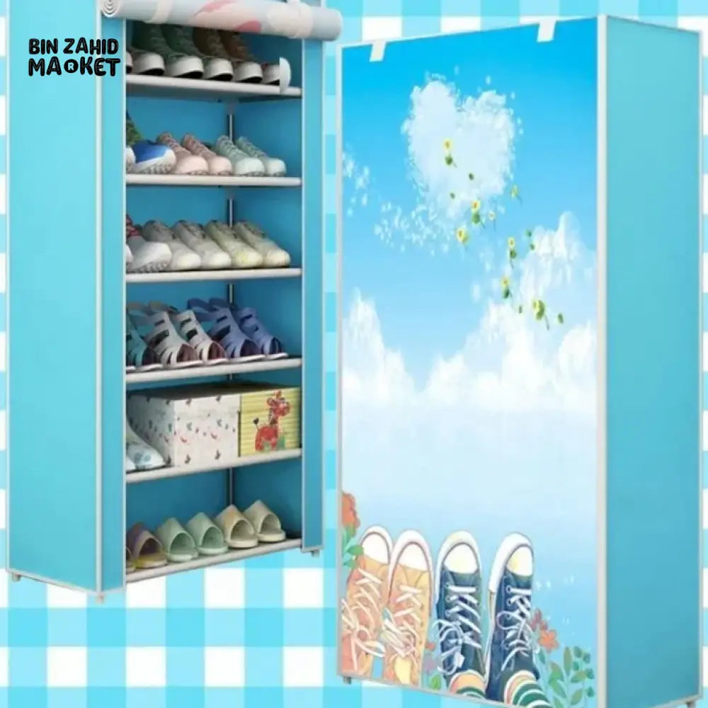 7X LAYERS PRINTED SHOE RACK