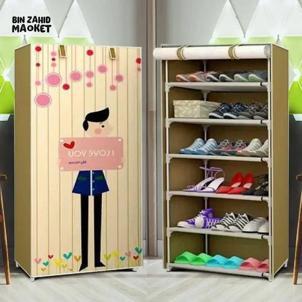 7X LAYERS PRINTED SHOE RACK