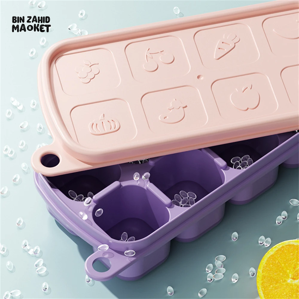 8 GRIDS SILICONE SPHERICAL ICE MOLD WITH LID – FOR COCKTAILS & DRINKS