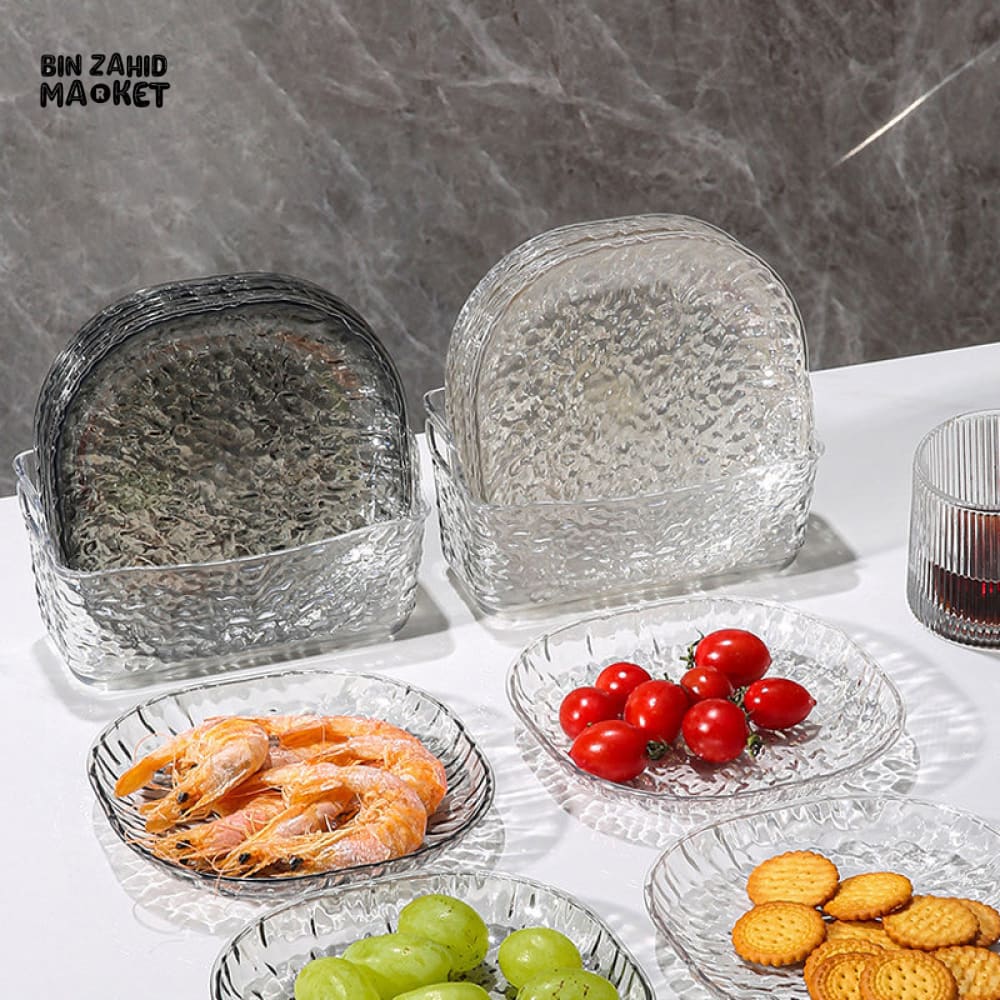 8 PIECES EASY TO CLEAN SNACK TRAY – FOOD GRADE PP STORAGE BOX FOR DRIED FRUIT CANDYNUTS & MULTIPURPOSE KITCHEN USE - ACRYLIC