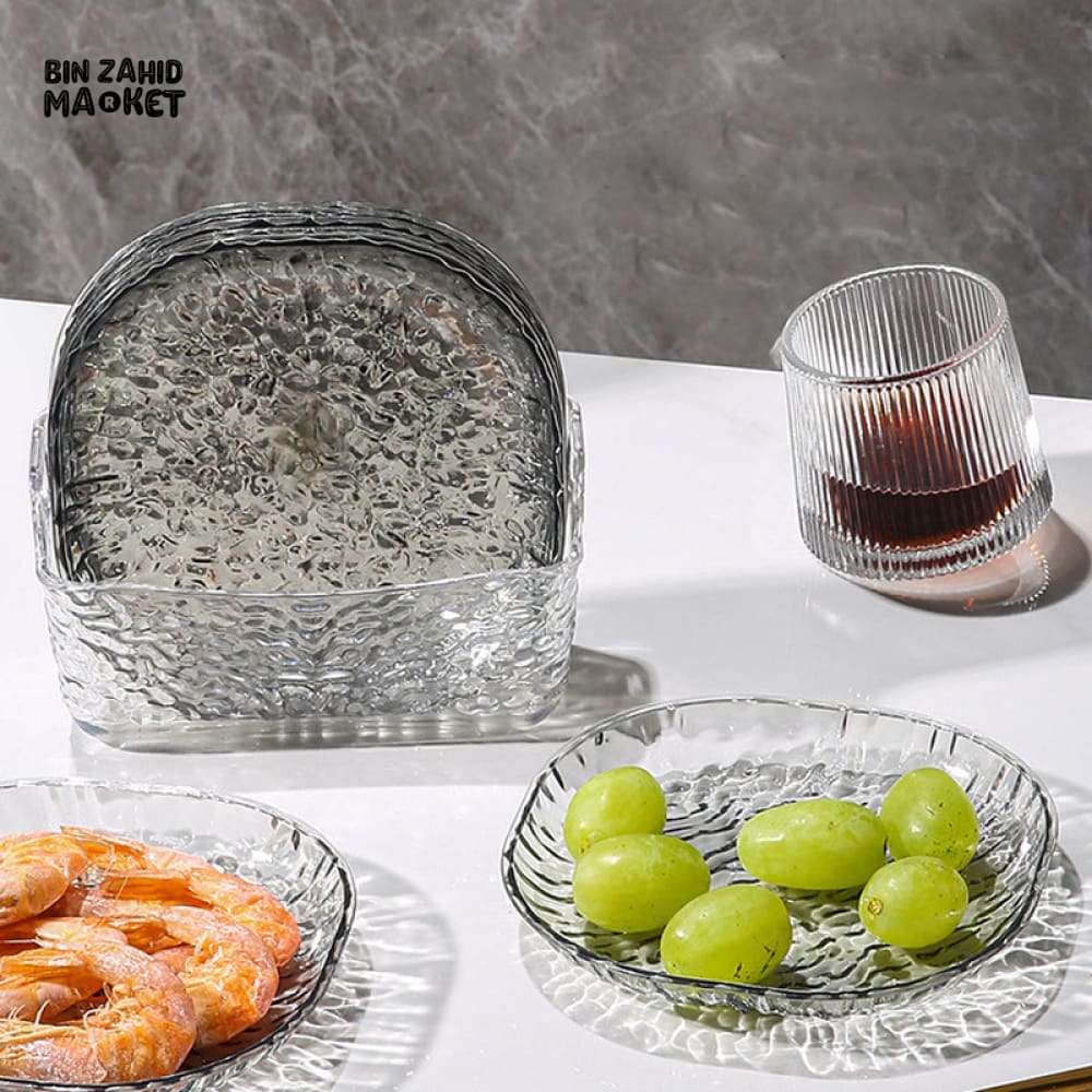 8 PIECES EASY TO CLEAN SNACK TRAY – FOOD GRADE PP STORAGE BOX FOR DRIED FRUIT CANDYNUTS & MULTIPURPOSE KITCHEN USE - ACRYLIC