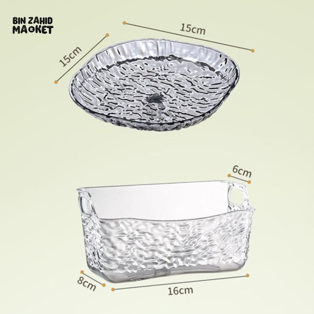 8 PIECES EASY TO CLEAN SNACK TRAY – FOOD GRADE PP STORAGE BOX FOR DRIED FRUIT CANDYNUTS & MULTIPURPOSE KITCHEN USE - ACRYLIC