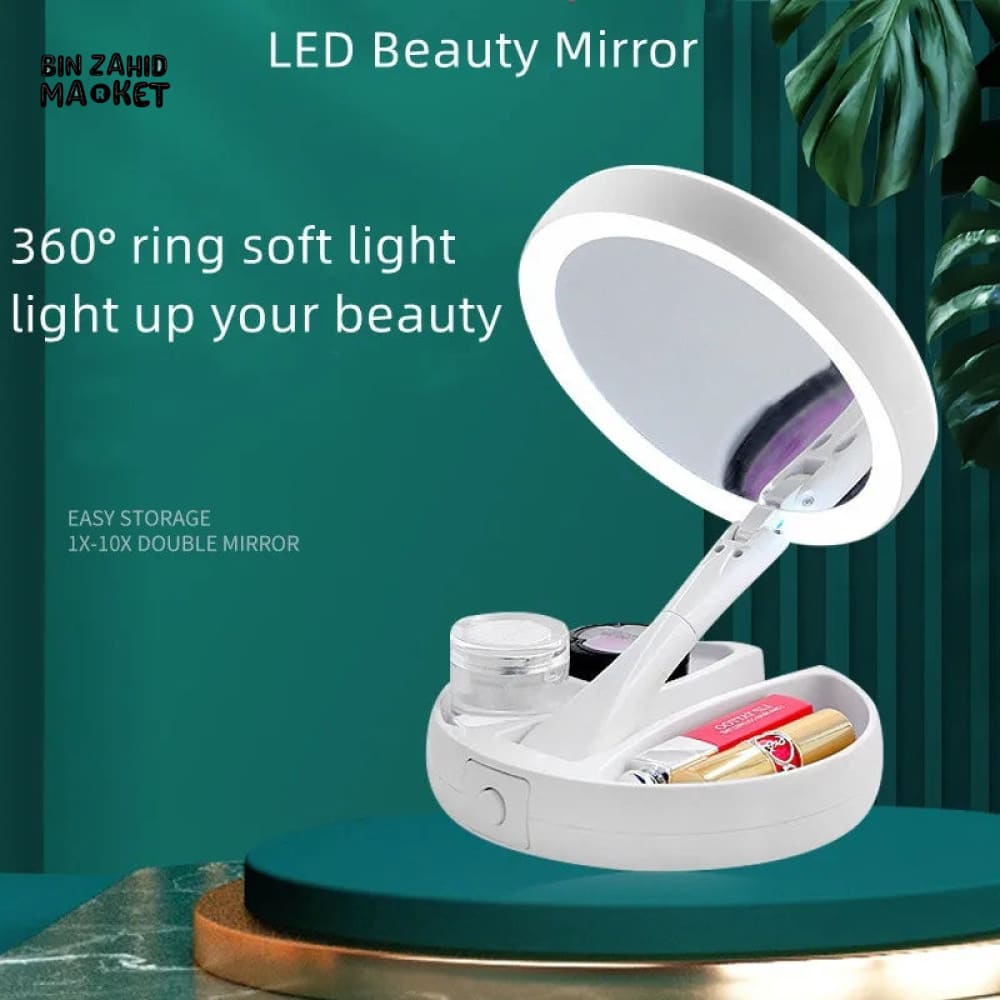 MAGNIFYING TABLE TOP LED MIRROR