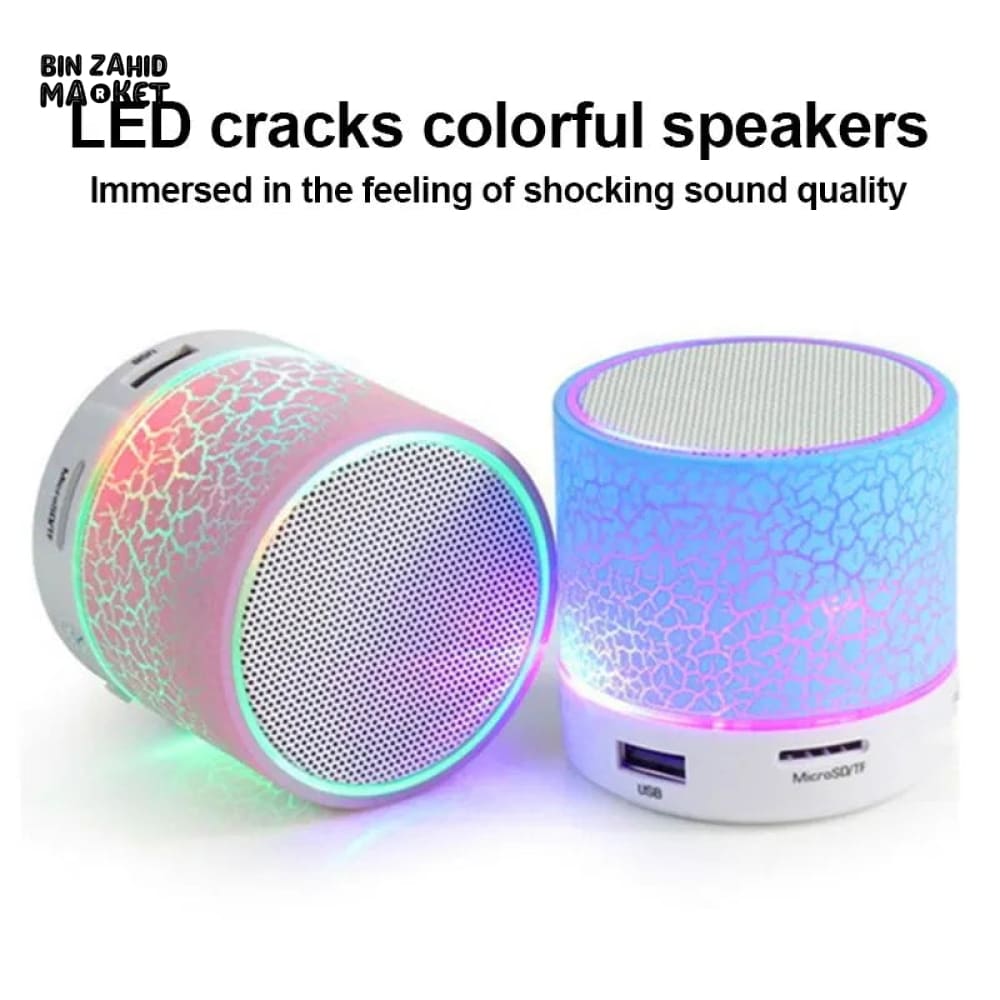 MINI LED CRACKS COLORFUL BLUETOOTH SPEAKERS