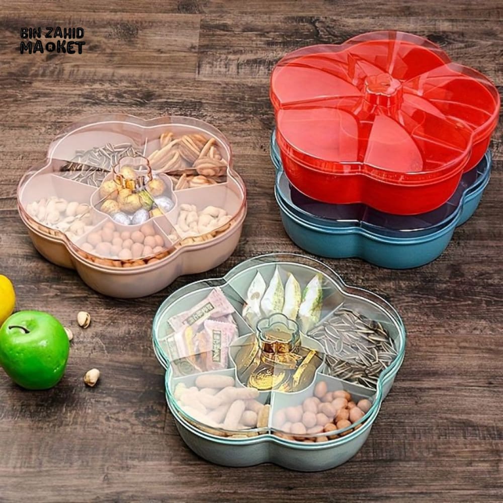 FLOWER SHAPED SNACK SERVING TRAY