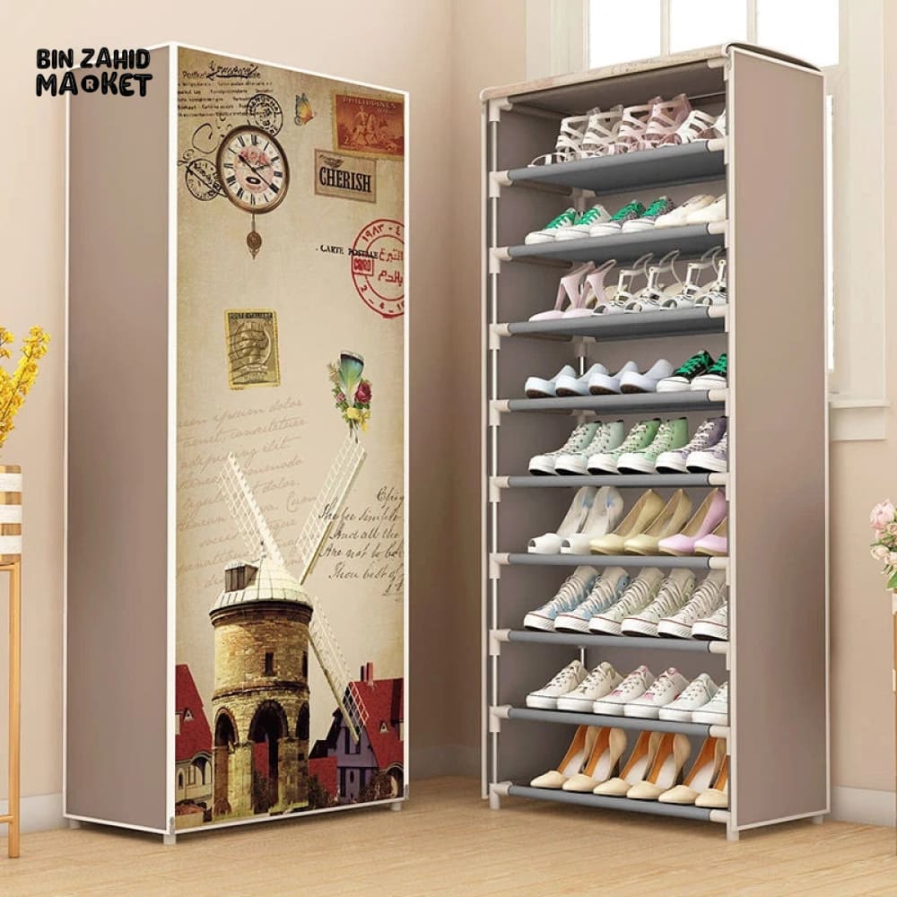 8X LAYERS PRINTED SHOE RACK