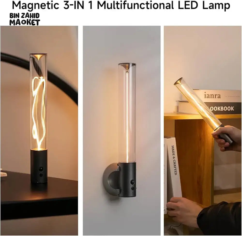 MAGNETIC WALL-STICKING WIRE LIGHT – TOUCHABLE CORDLESS LED DESK & NIGHT LIGHT FOR ROOM DECOR