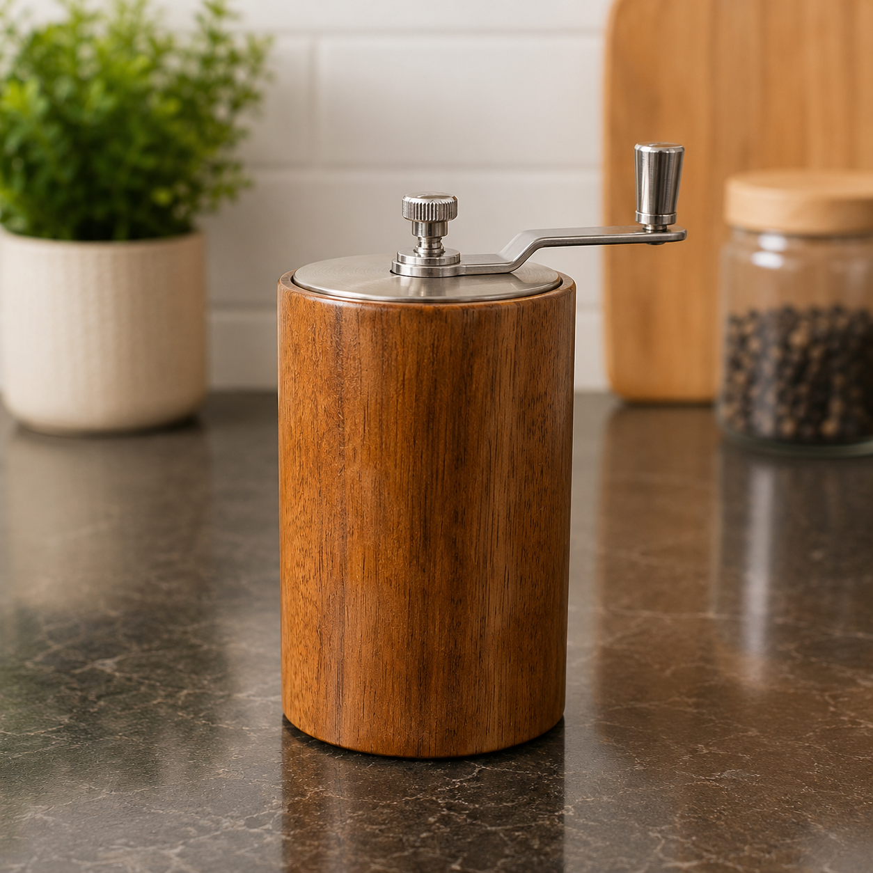 WOODEN MANUAL COFFEE BEAN GRINDER