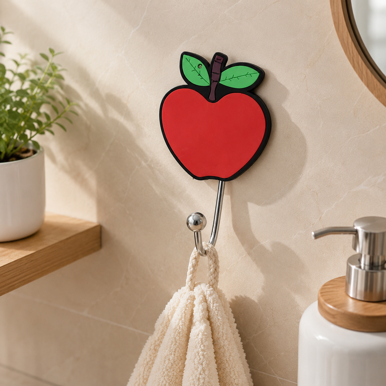 DECORATIVE SELF-ADHESIVE WALL HOOK - 1 PCS