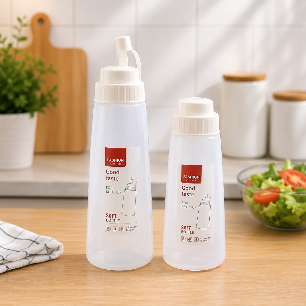 FASHION PLASTIC KETCHUP BOTTLE SET – 2 PCS
