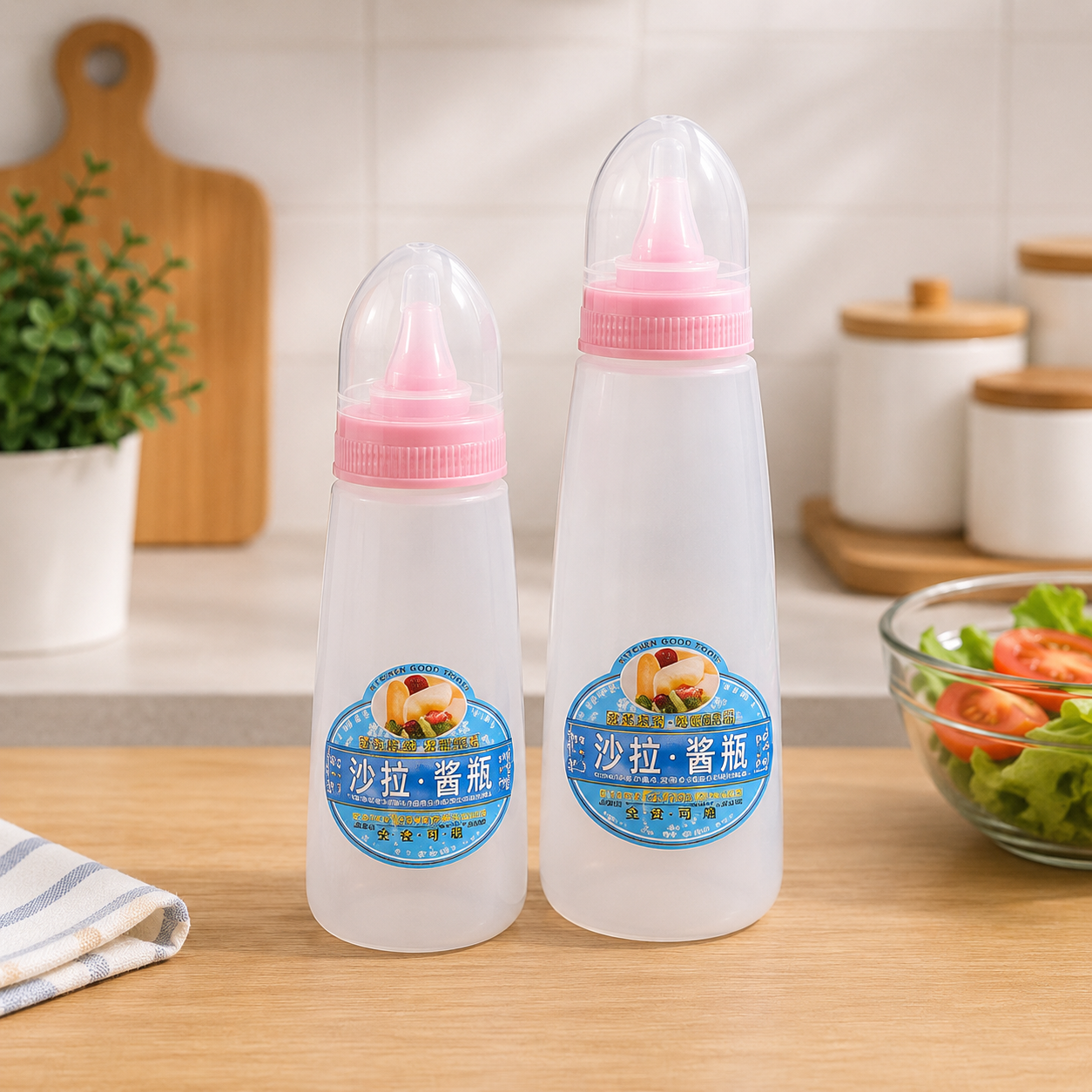 LIXIN HOUSEWARE SALAD DRESSING SQUEEZE BOTTLE SET – 2 PCS