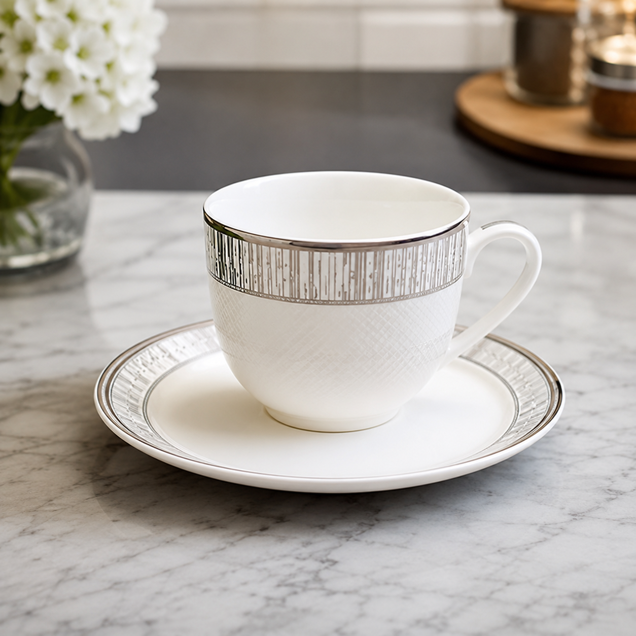 COFFEE MUG & SAUCER SET 6 PCS