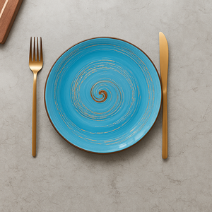 WILMAX ENGLAND PLATE - BLUE 25.5CM