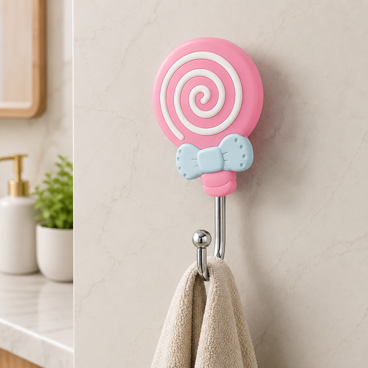 DECORATIVE SELF-ADHESIVE WALL HOOK - 1 PCS