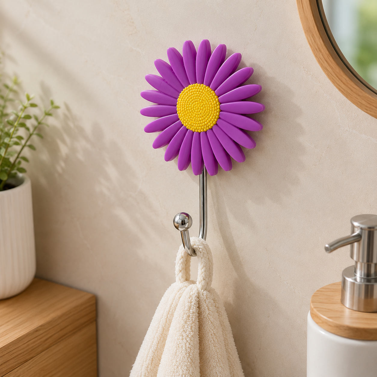 DECORATIVE SELF-ADHESIVE WALL HOOK - 1 PCS