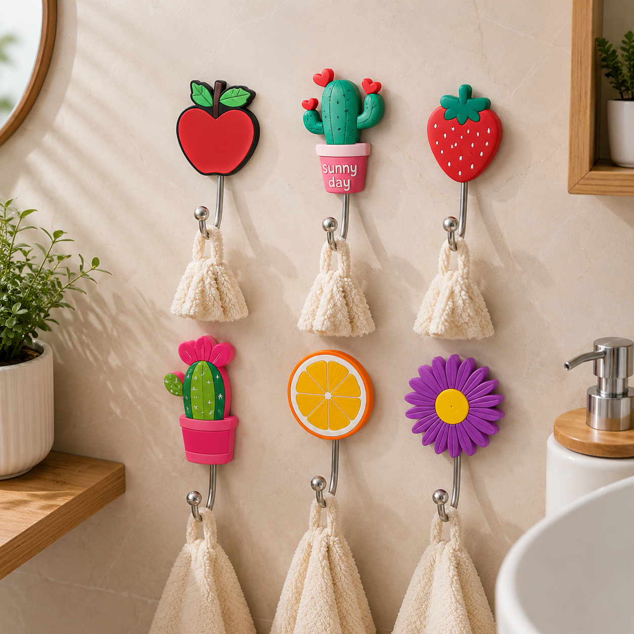 DECORATIVE SELF-ADHESIVE WALL HOOK - 1 PCS