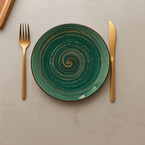 WILMAX ENGLAND PLATE - GREEN 20.5CM
