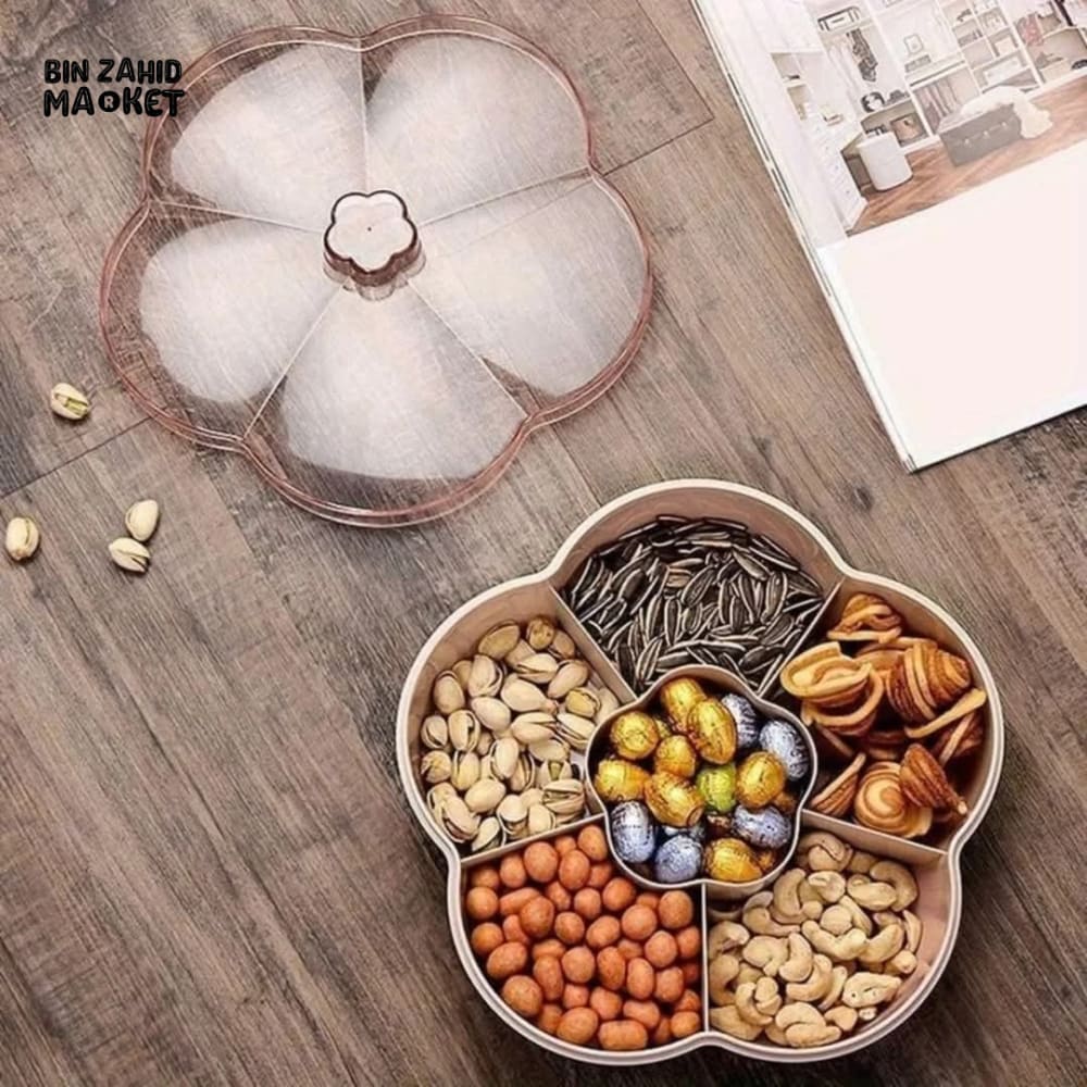 FLOWER SHAPED SNACK SERVING TRAY
