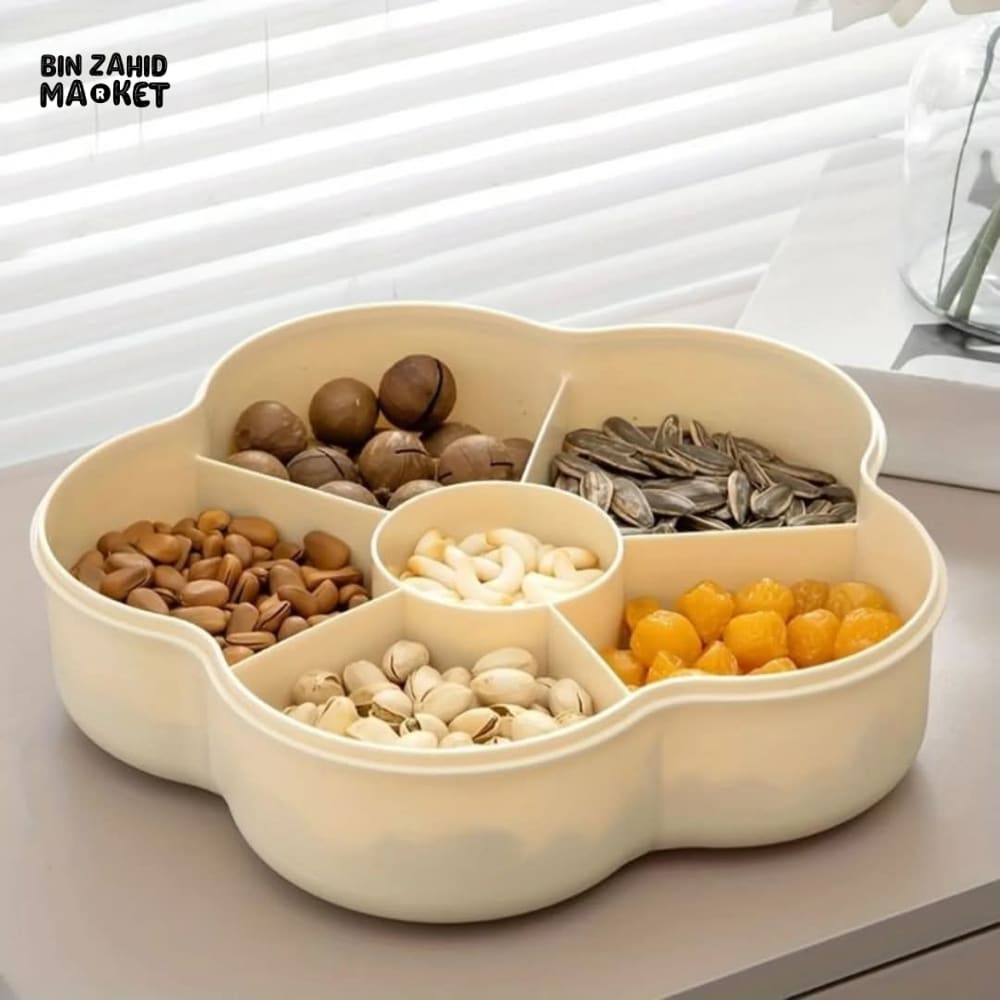 FLOWER SHAPED SNACK SERVING TRAY
