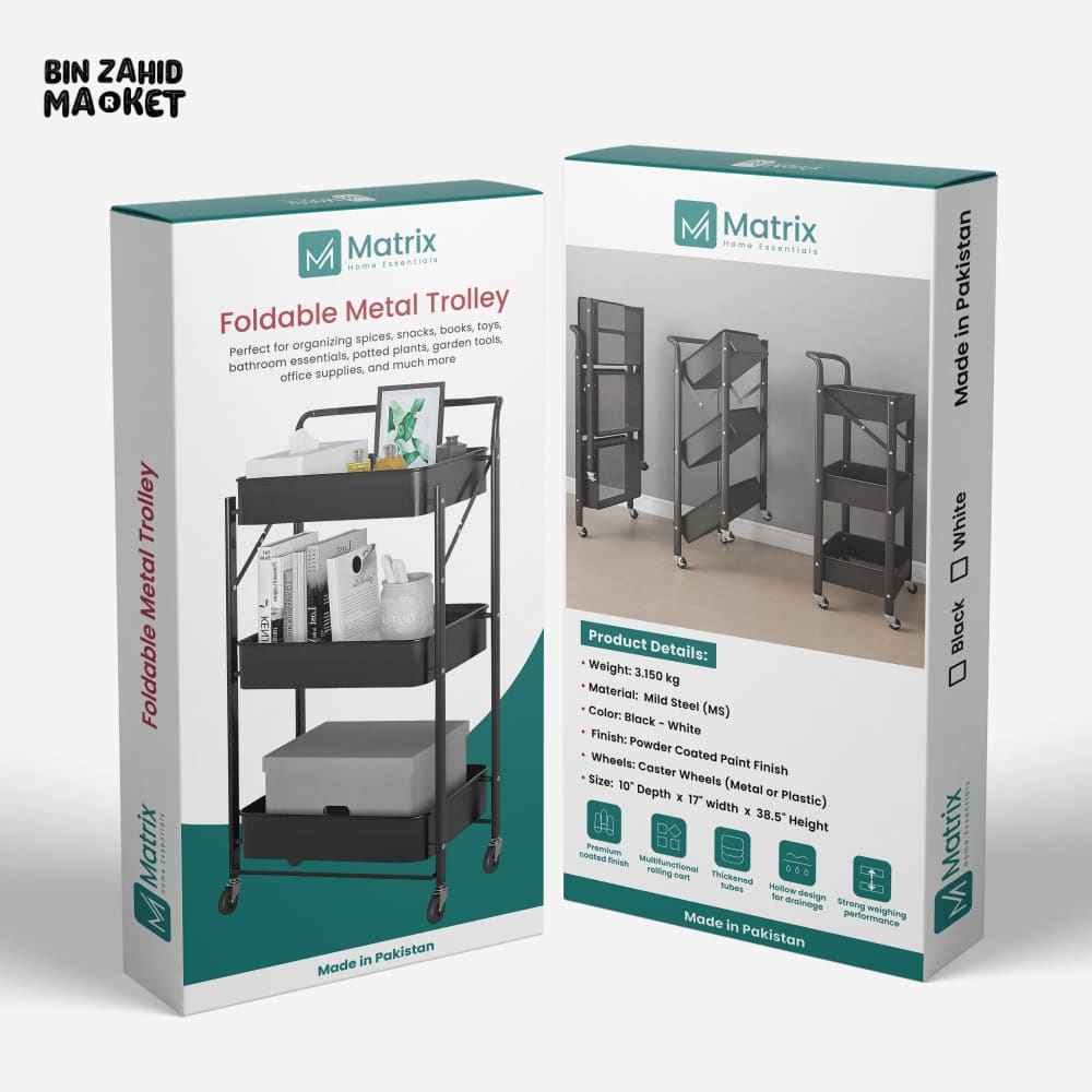 FOLDABLE METAL TROLLEY