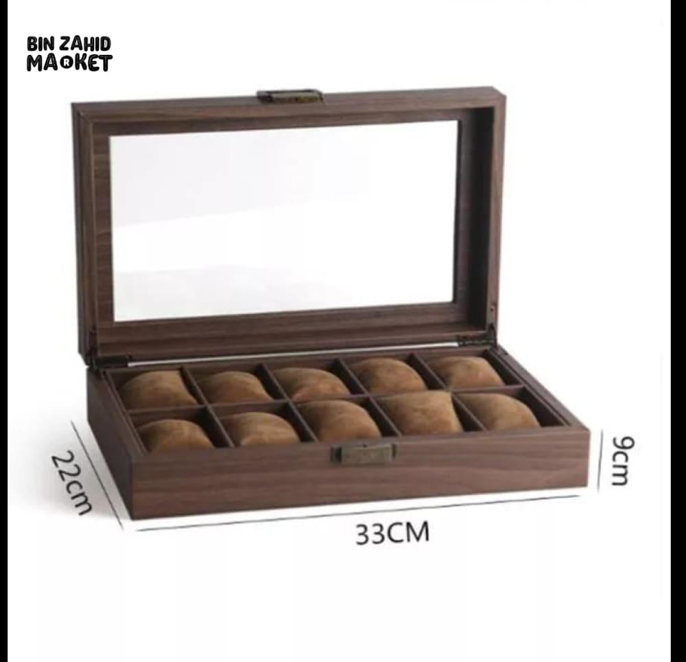 WOODEN WATCH STORAGE BOX