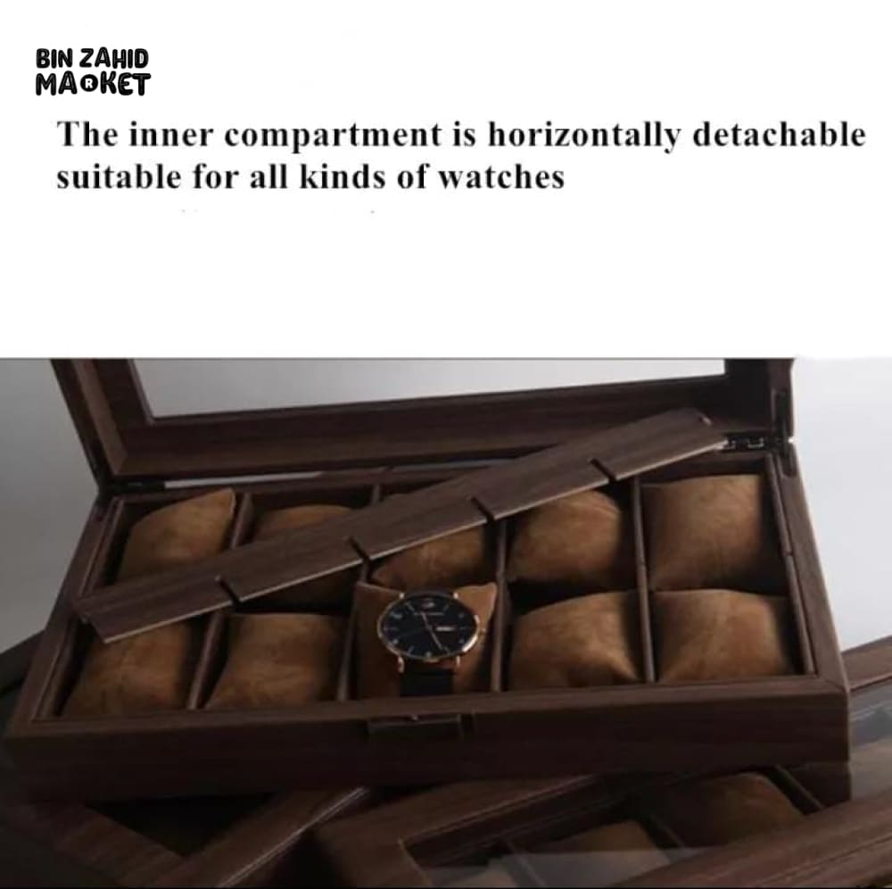 WOODEN WATCH STORAGE BOX
