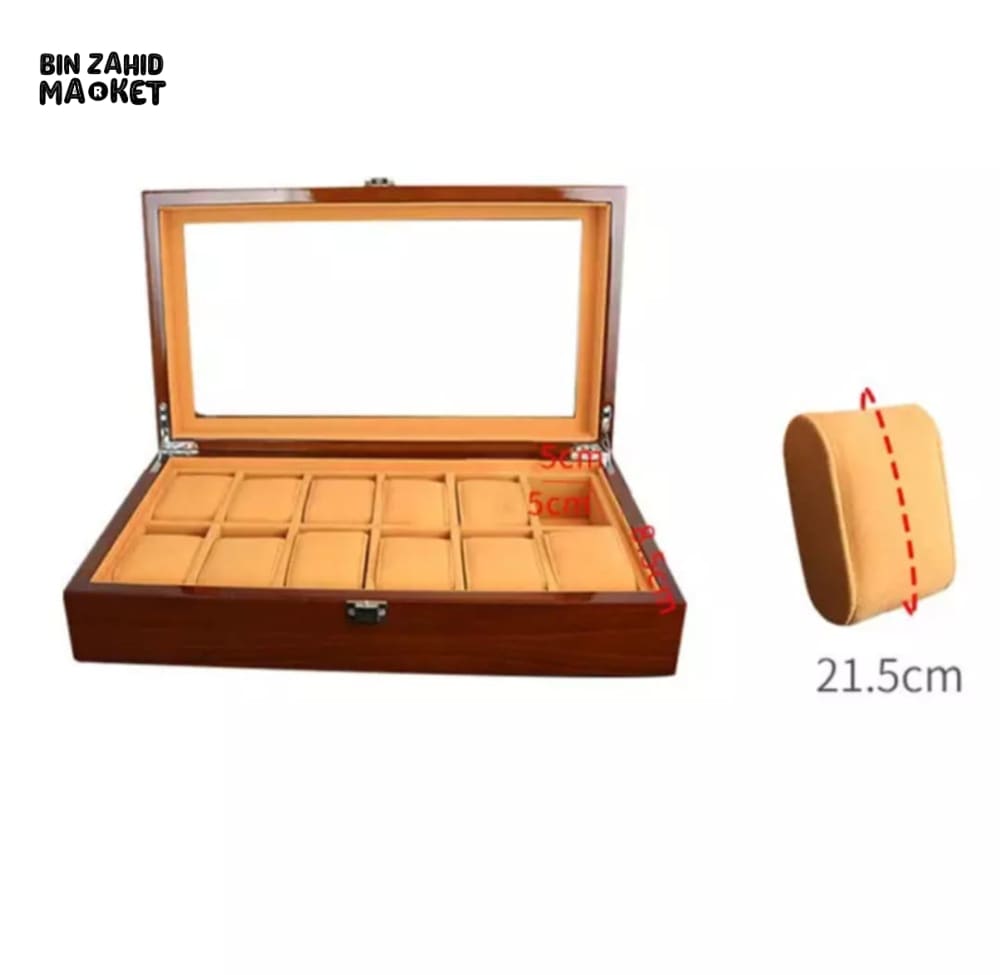 WOODEN WATCH STORAGE BOX