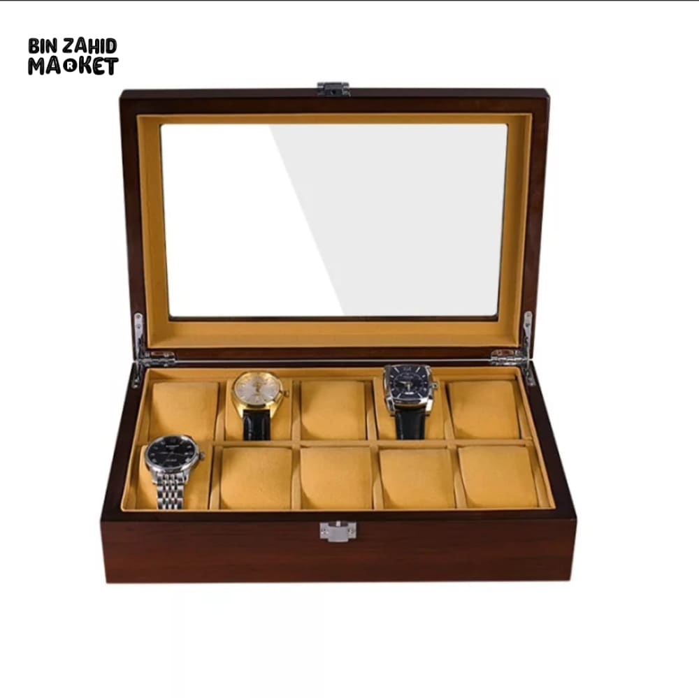 WOODEN WATCH STORAGE BOX