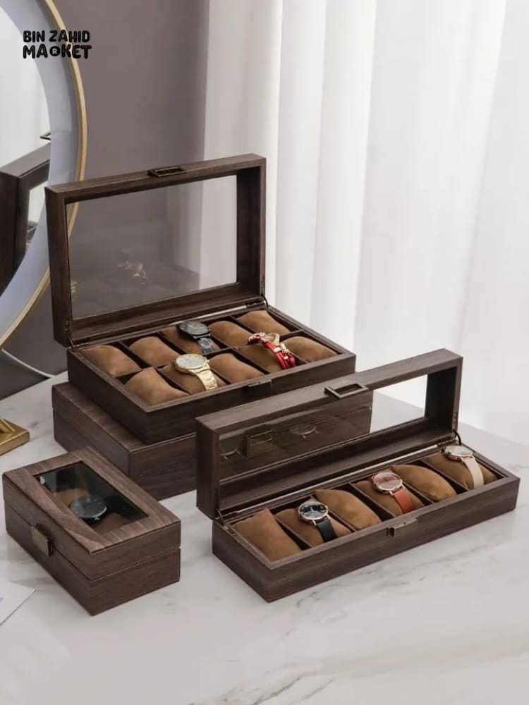 WOODEN WATCH STORAGE BOX