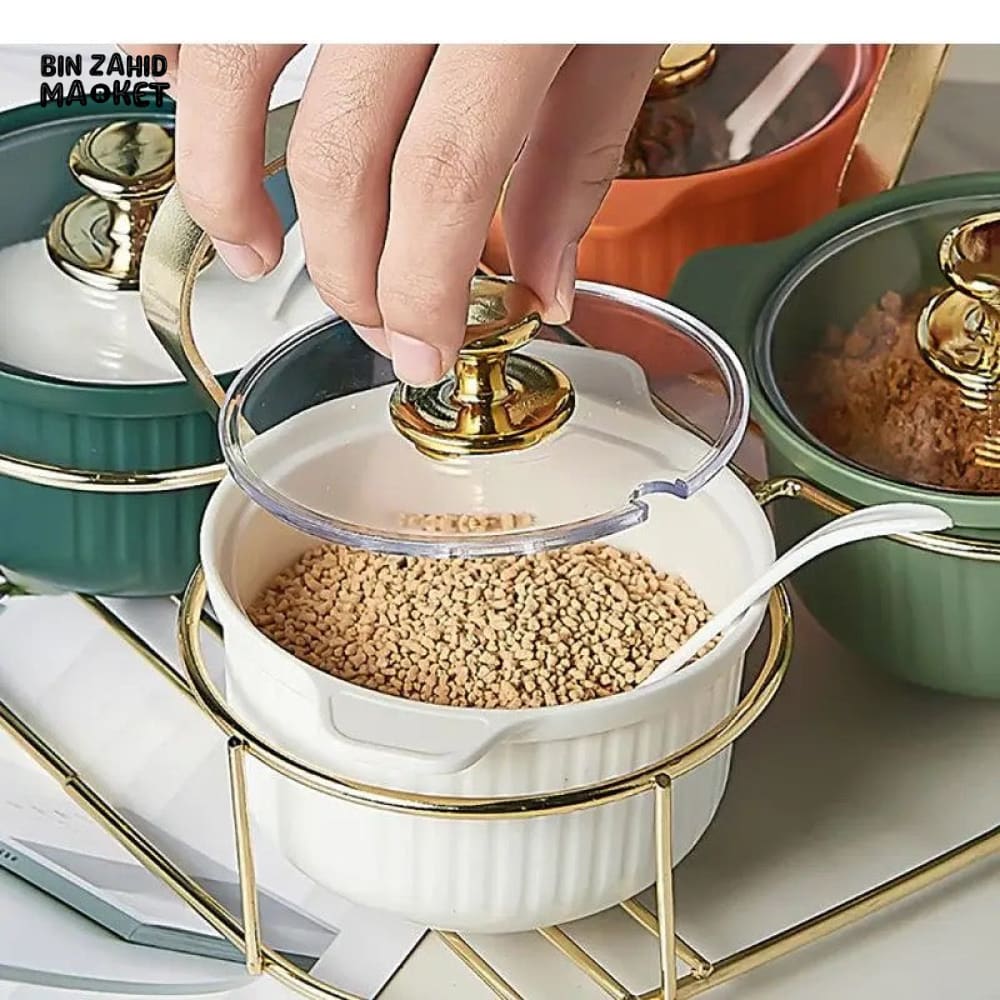 4 PIECES SPICE BOX WITH RACK