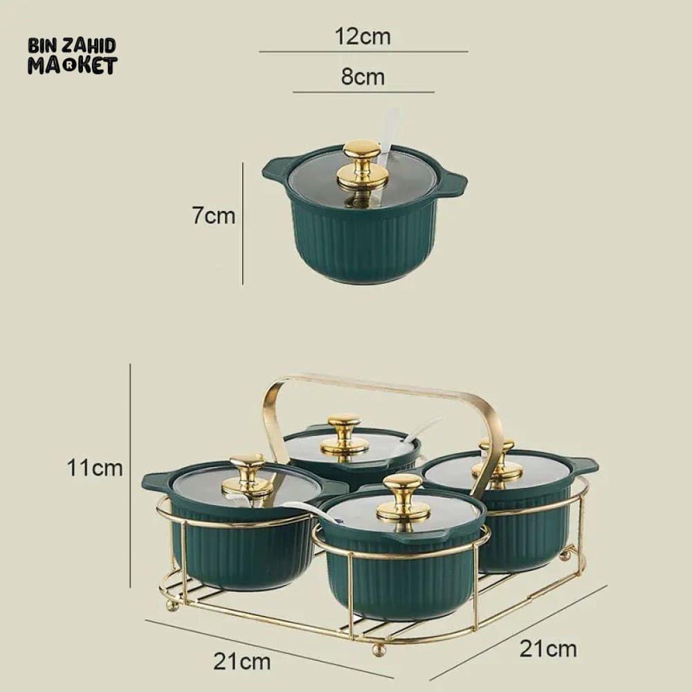 4 PIECES SPICE BOX WITH RACK