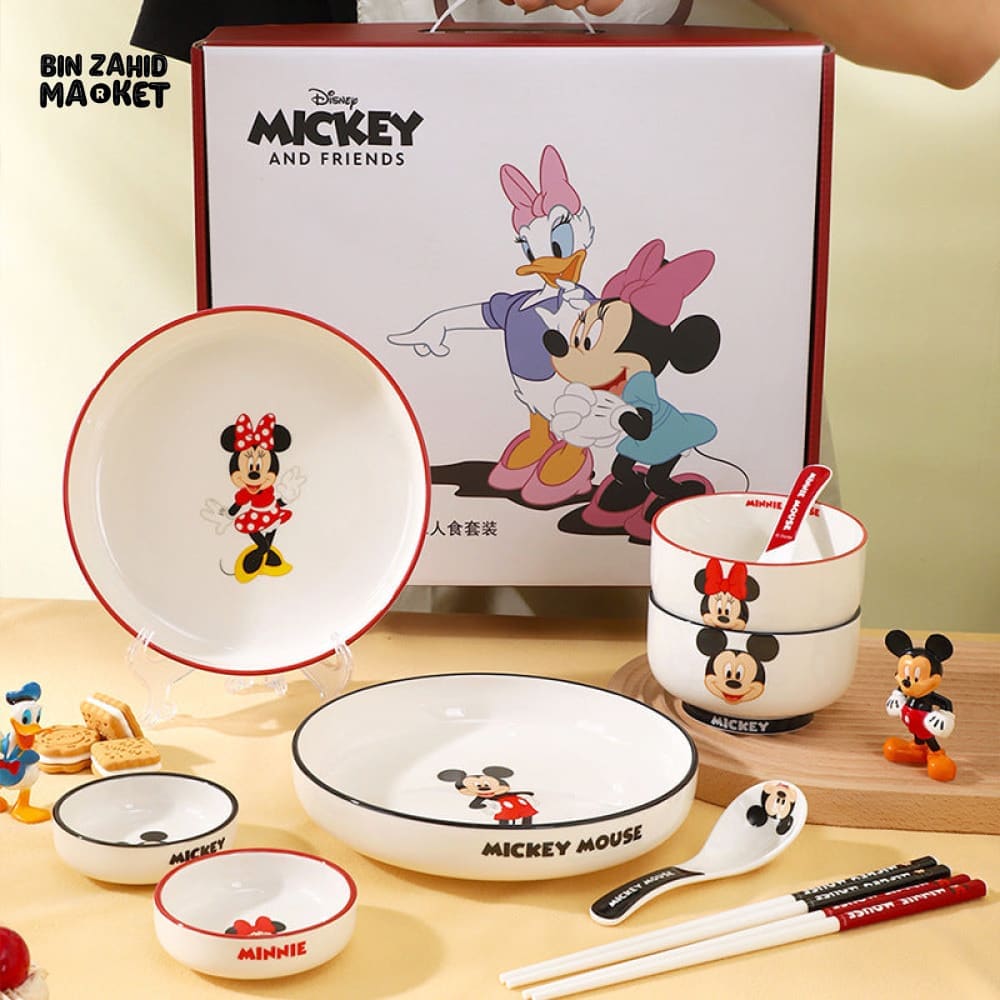 DISNEY MICKEY CERAMIC 6 PIECES BOWL SET - MINNIE MOUSE