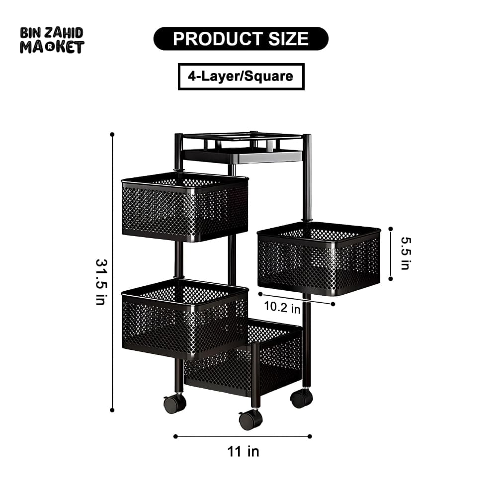 PREMIUM SQUARE METAL TROLLEY