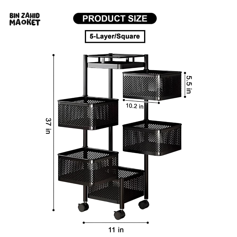 PREMIUM SQUARE METAL TROLLEY