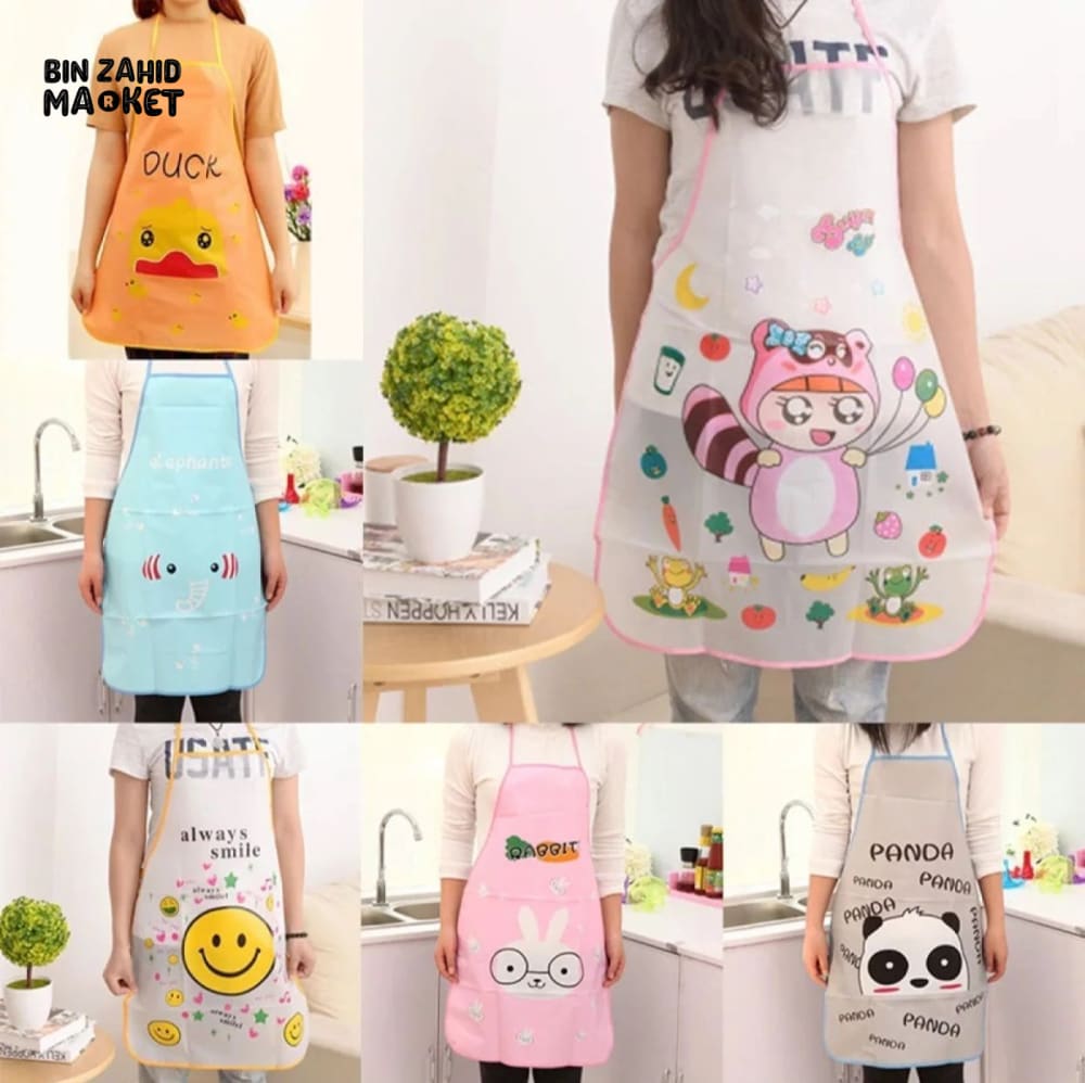 PRINTED SILICONE KITCHEN APRON BIB