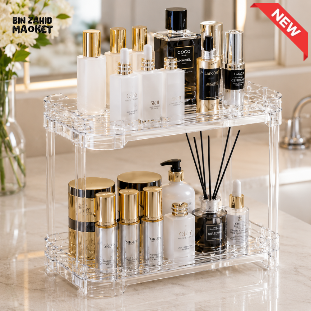 ACRYLIC COSMETIC ORGANIZER - 2 lAYER