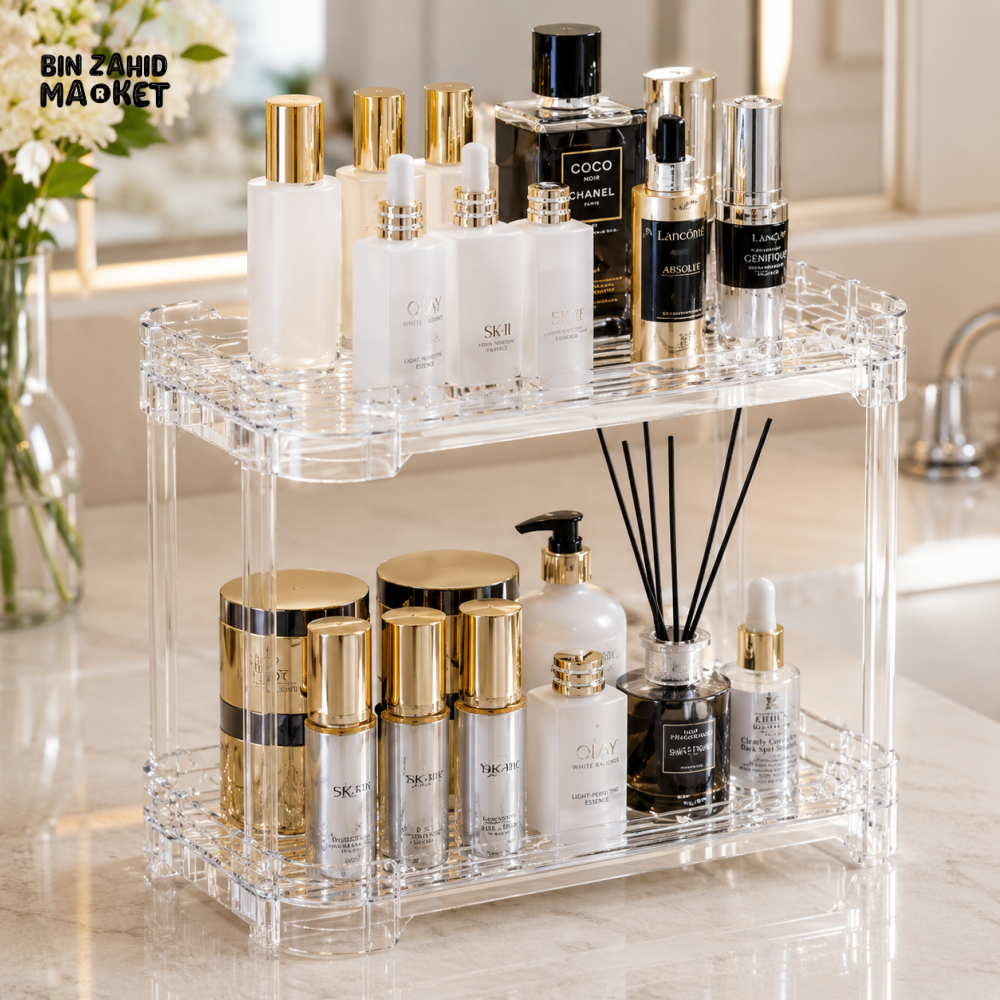 ACRYLIC COSMETIC ORGANIZER - 2 lAYER