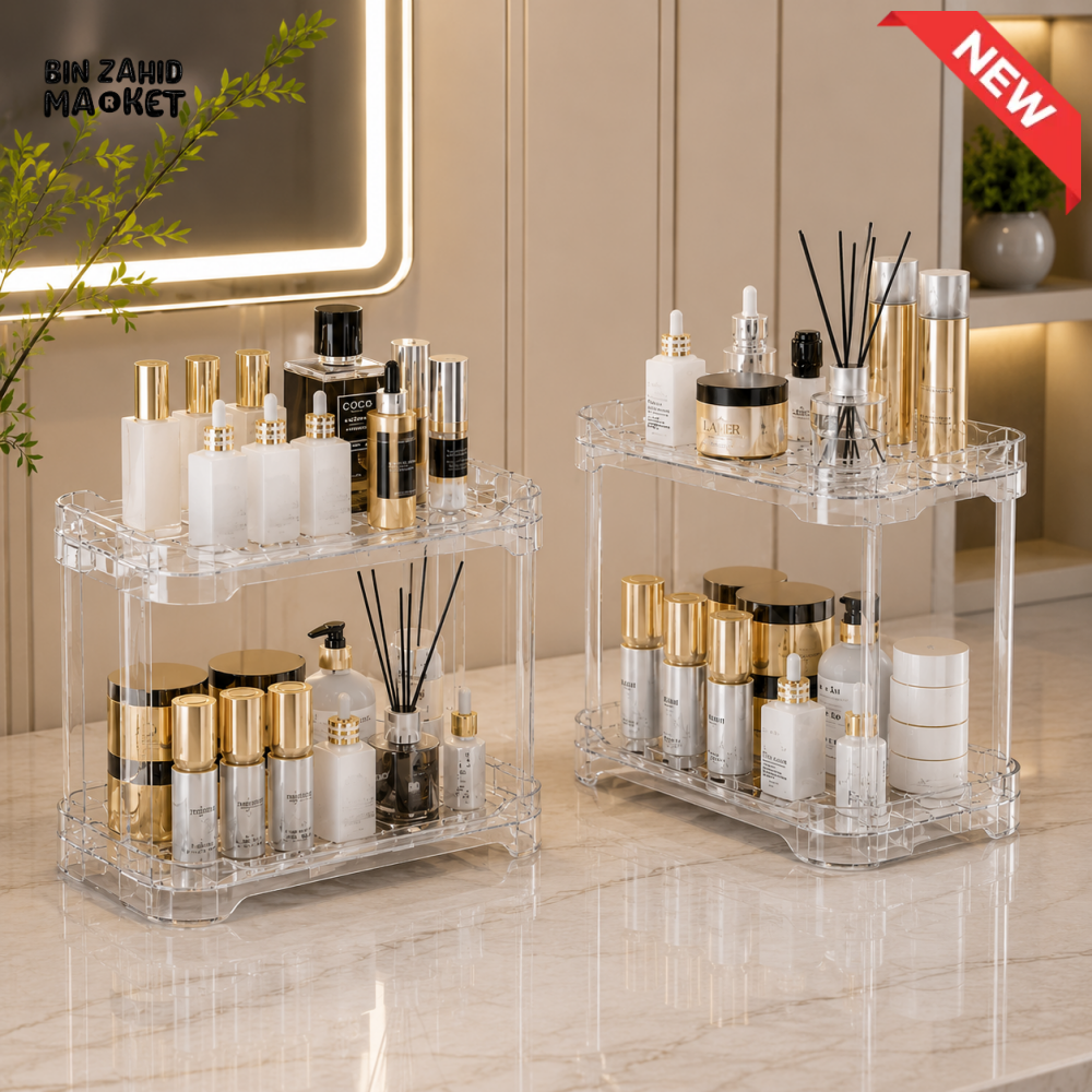ACRYLIC COSMETIC ORGANIZER - 2 lAYER