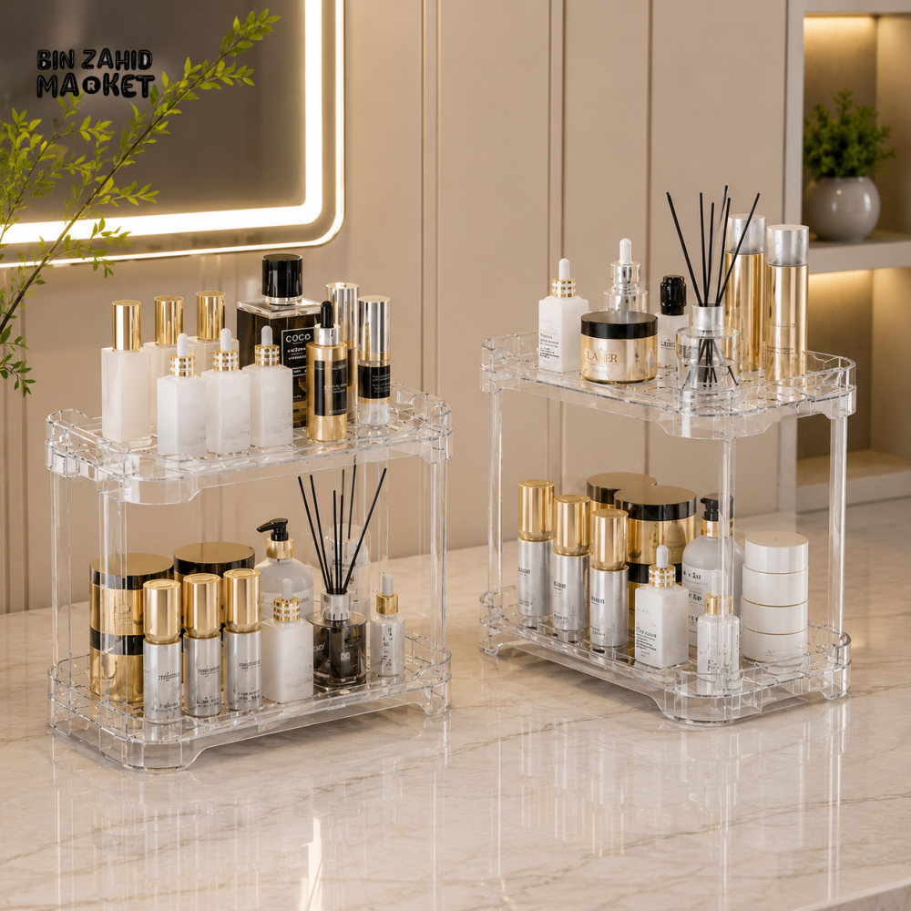ACRYLIC COSMETIC ORGANIZER - 2 lAYER