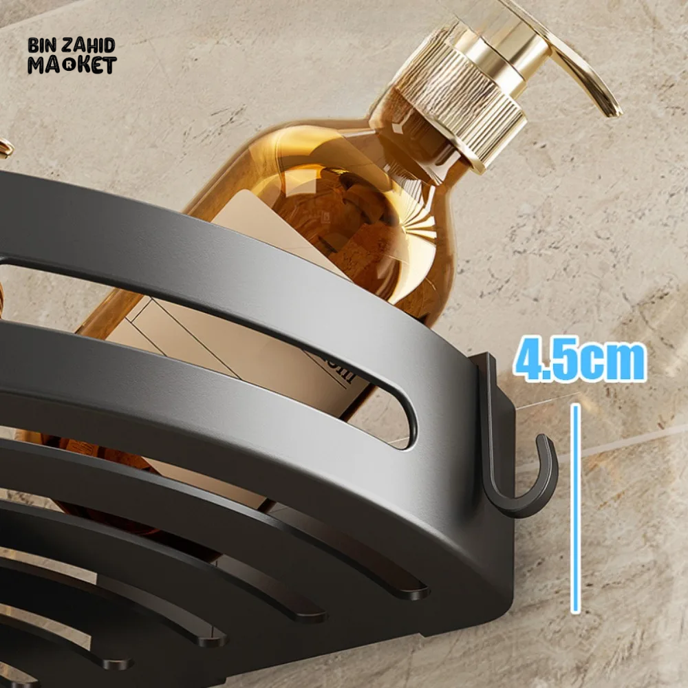 ADHESIVE BATHROOM SHAMPOO HOLDER SHOWER CADDY TOWEL STORAGE SHELVES